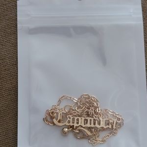 New Gold Zodiac Word Necklace Capricorn